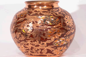 Objeto de decoração em cobre